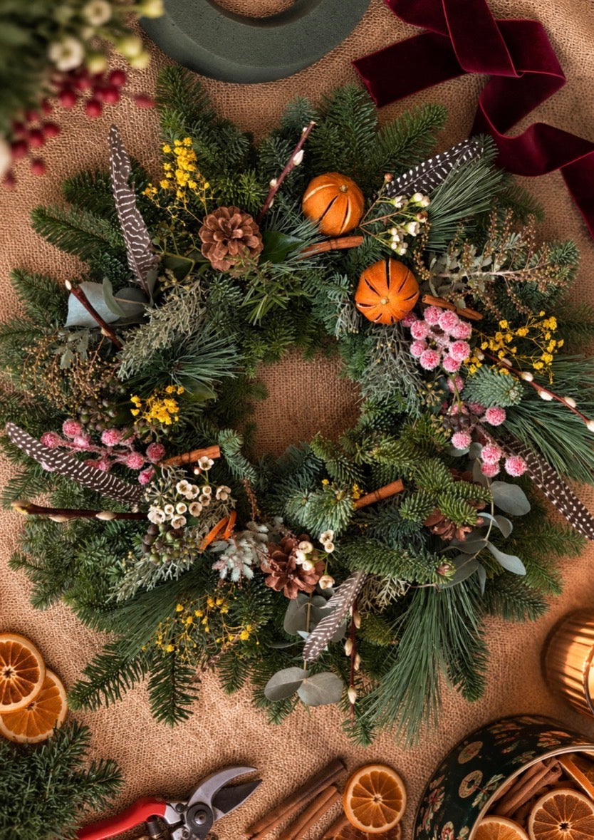Our Bestselling DIY Christmas Wreath Kit | Fresh Foliage | Foam or Wire Base- OPEN FOR PREORDERS!