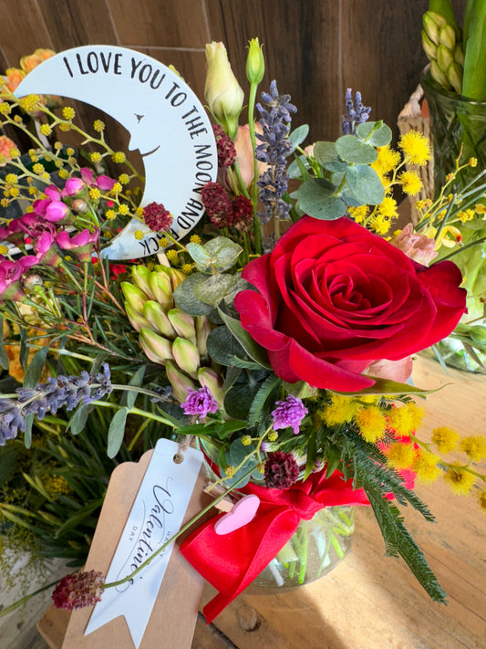 Valentine’s & Galentine’s Jam Jar Posy